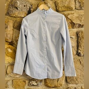 Banana republic white blue stripe Riley shirt